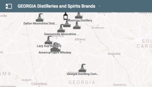 Georgia Distilleries Map